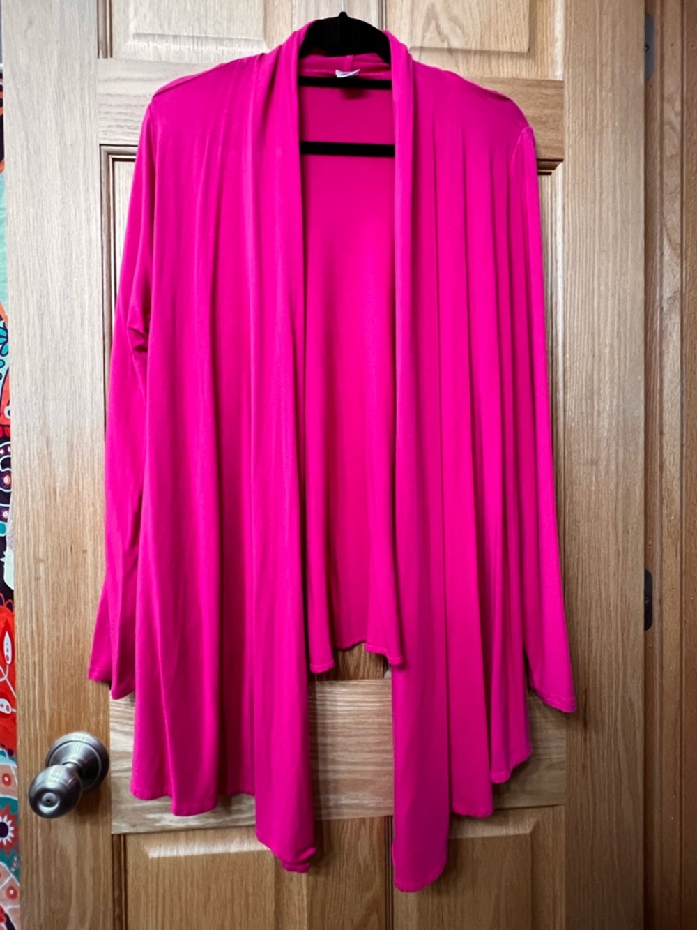 Jockey Women’s Open-Front Cardigan Sweater - Fuchsia Pink